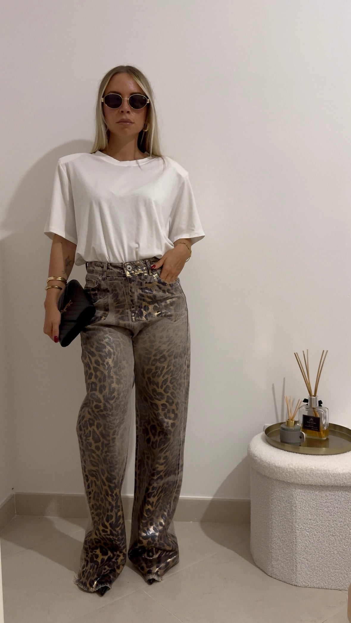 JEANS STAMPA ANIMALIER LUMINA