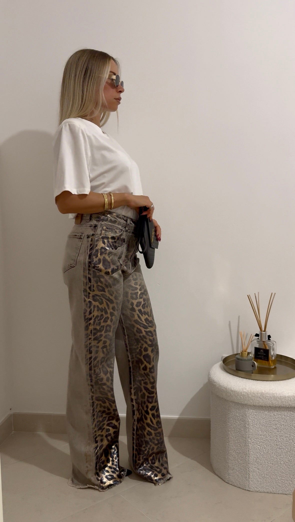 JEANS STAMPA ANIMALIER LUMINA