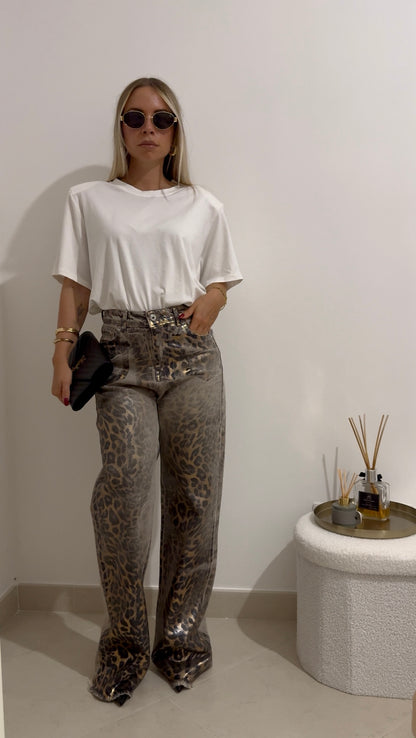 JEANS STAMPA ANIMALIER LUMINA