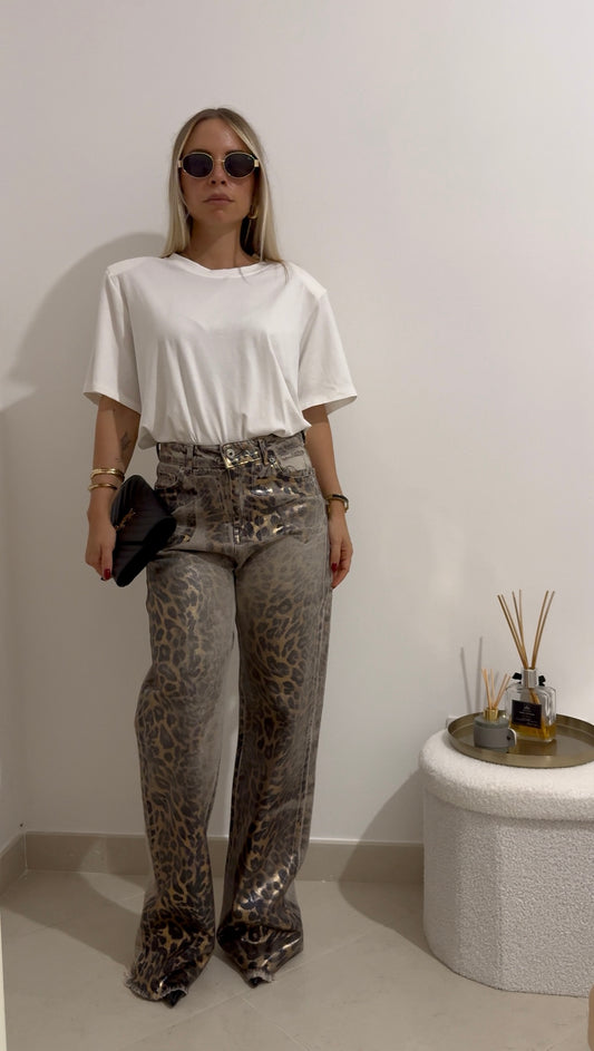 JEANS STAMPA ANIMALIER LUMINA