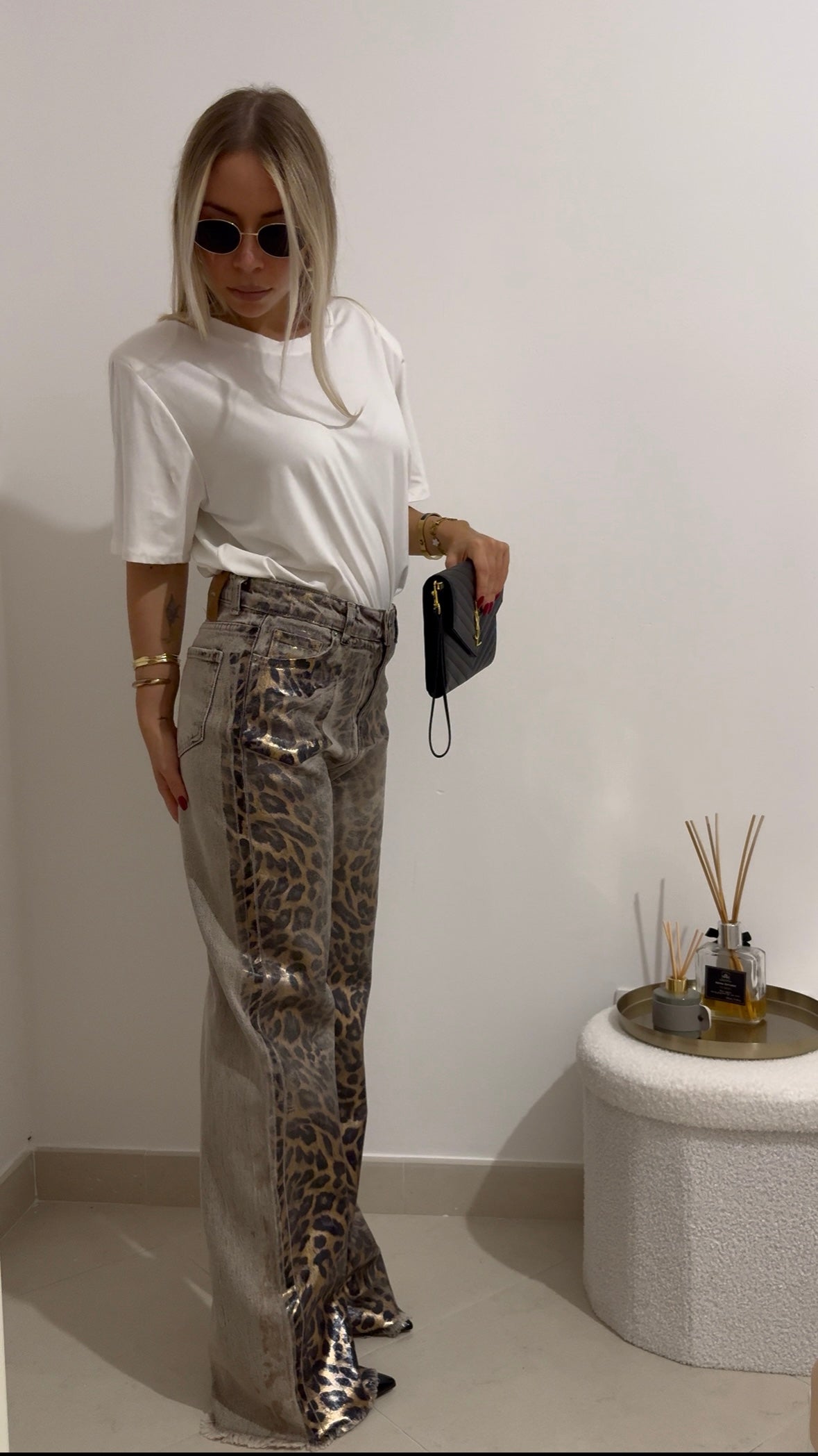 JEANS STAMPA ANIMALIER LUMINA