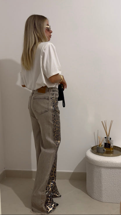 JEANS STAMPA ANIMALIER LUMINA